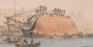 Careening a ship