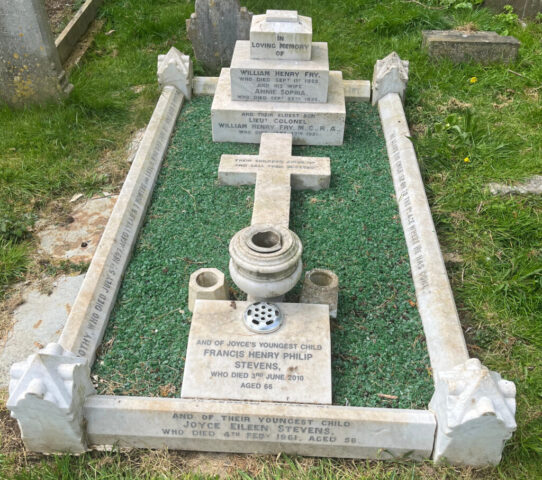 Lt Col William Henry Fry's memorial